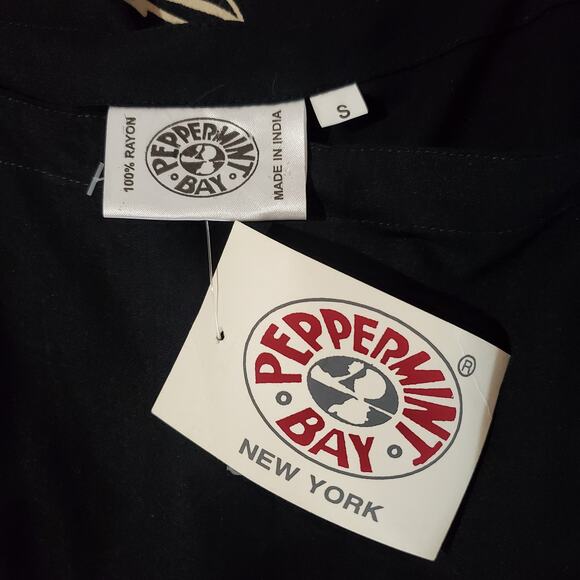 Peppermint Bay NWT Fish Square Neck Sleeveless Maxi Dress Size S Beachy Black - Picture 7 of 10